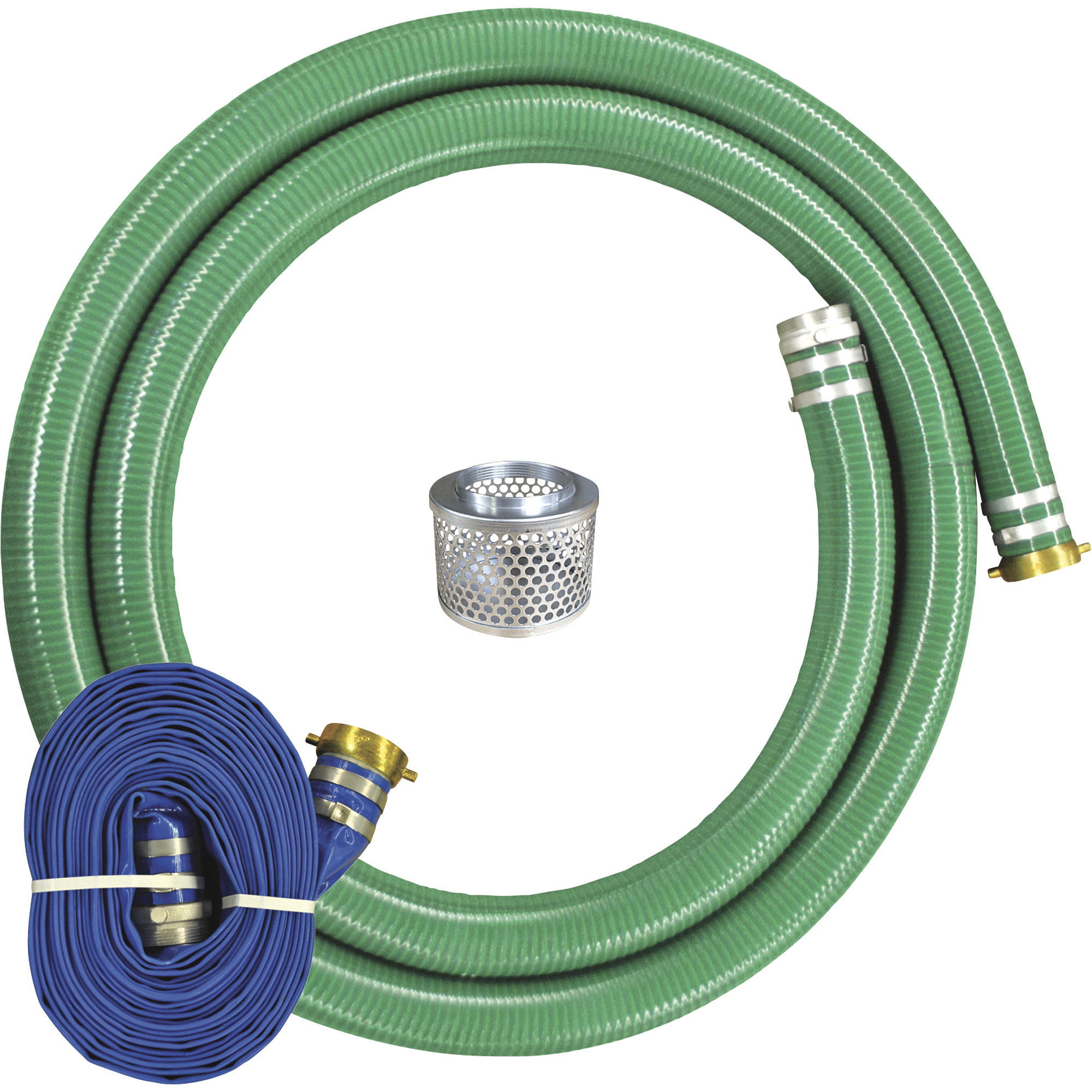 JGB Enterprises Pump Hose Kit, 3in. Dia., 15ft. Suction Hose, 20ft. Discharge Hose, Model# A007-NTEHOSEKIT-3